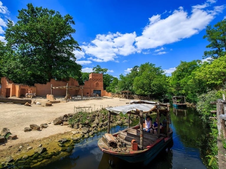Boat on the river at Hanover Adventure Zoo.