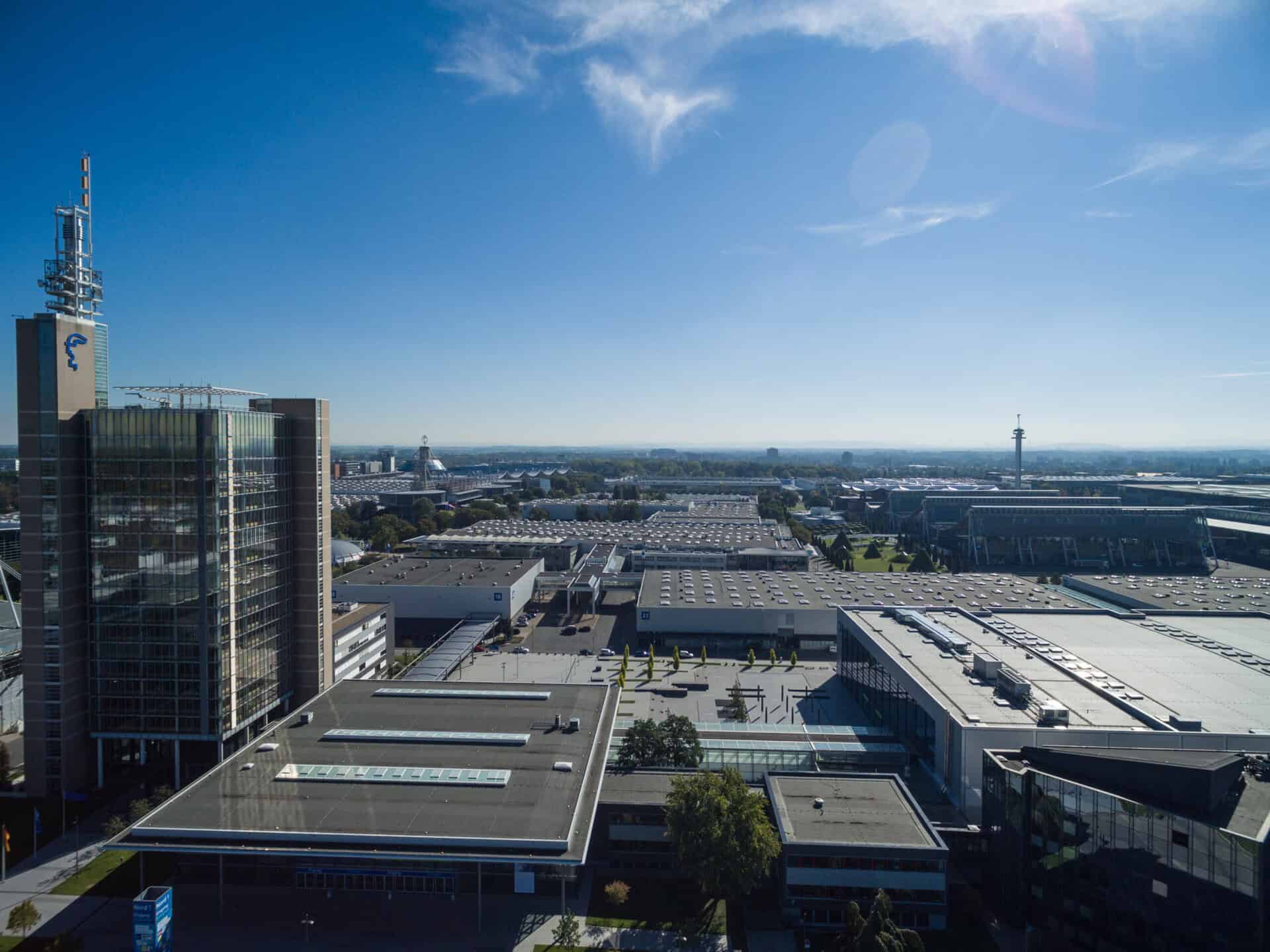 Hanover Exhibition Centre with modern exhibition halls and event areas. Perfect for events and trade fairs.