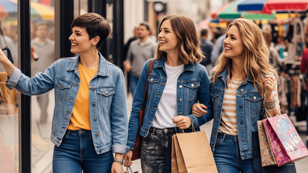 Hannover'de dolaşan neşeli kadınlar, bir varyete gösterisinin ve şehir turunun tadını çıkarıyor. Mükemmel bir gün.